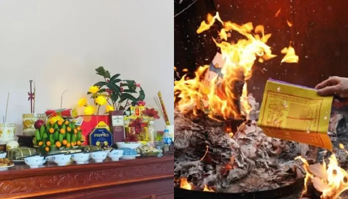 Đồ cúng phải đợi đến ngày hóa vàng mới được đem xuống