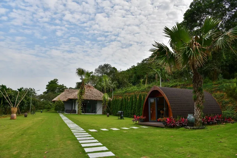 Khu biệt thự và bungalow nghỉ lại trên sườn đồi tại Công viên Thiên Đức