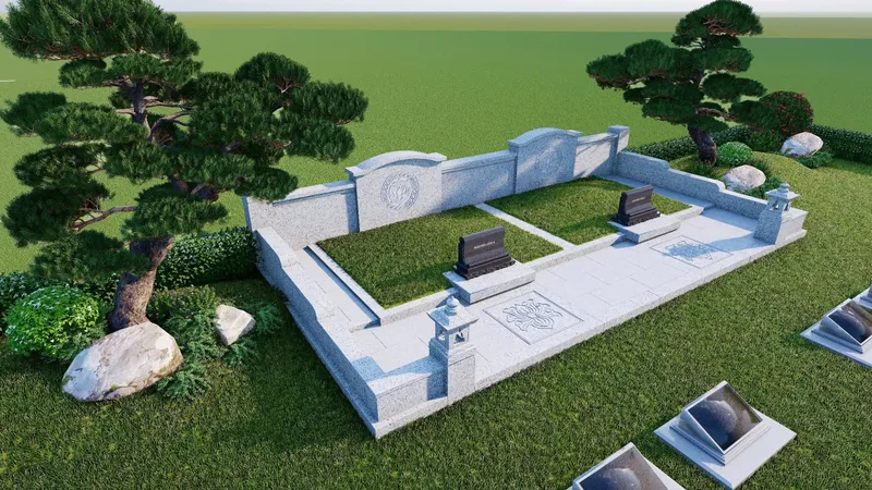 Mẫu khuôn viên gia tộc đá granite, Công viên Thiên Đường