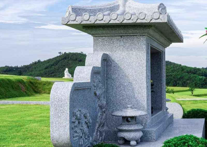 Long đình đá granite trong khuôn viên gia đình, Công viên Thiên Đường